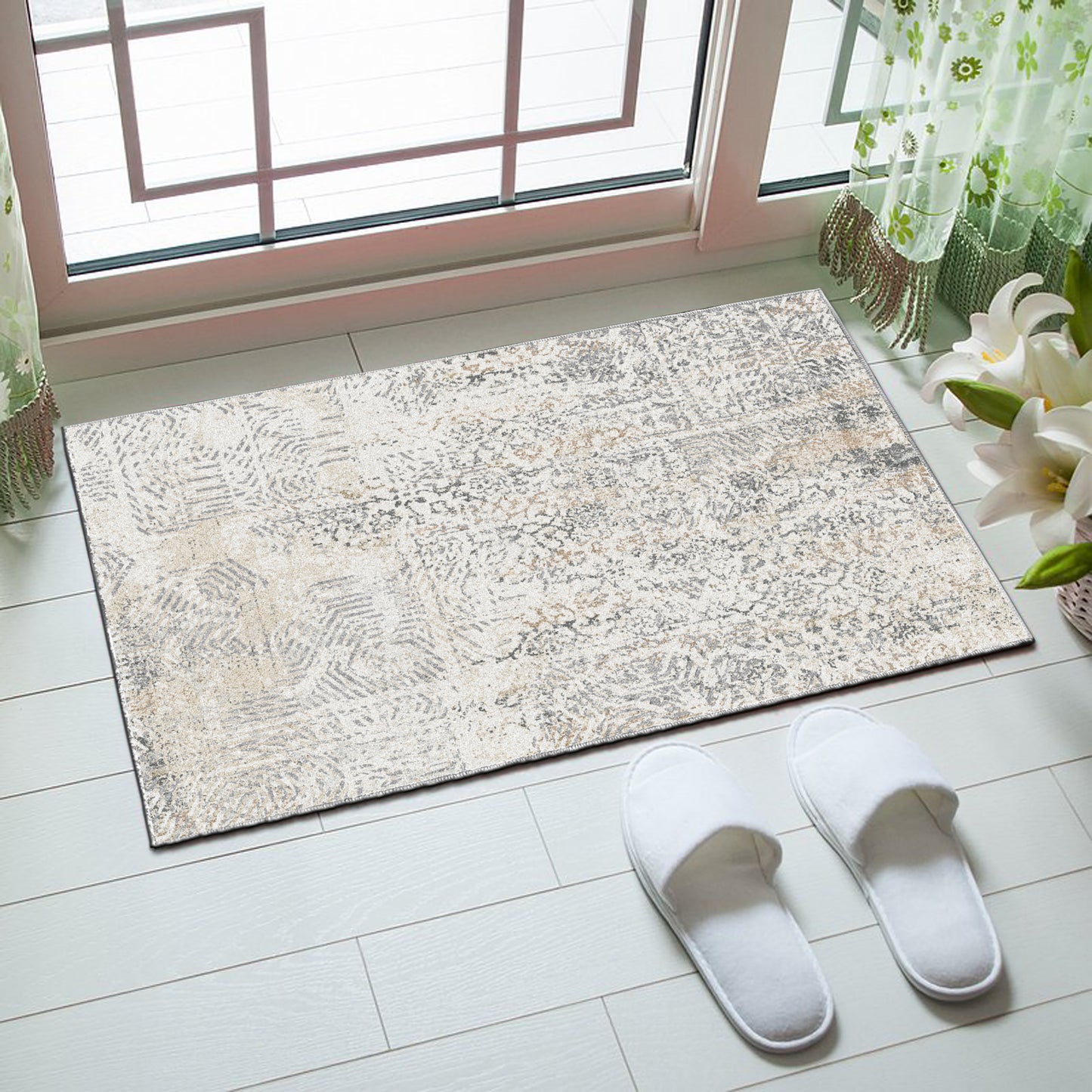 Echo 502 Indoor Washable Mat Grey-Beige