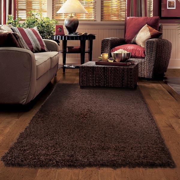 Astro Brown Shag Rug in Size 160cm x 230cm-Rugs 4 Less