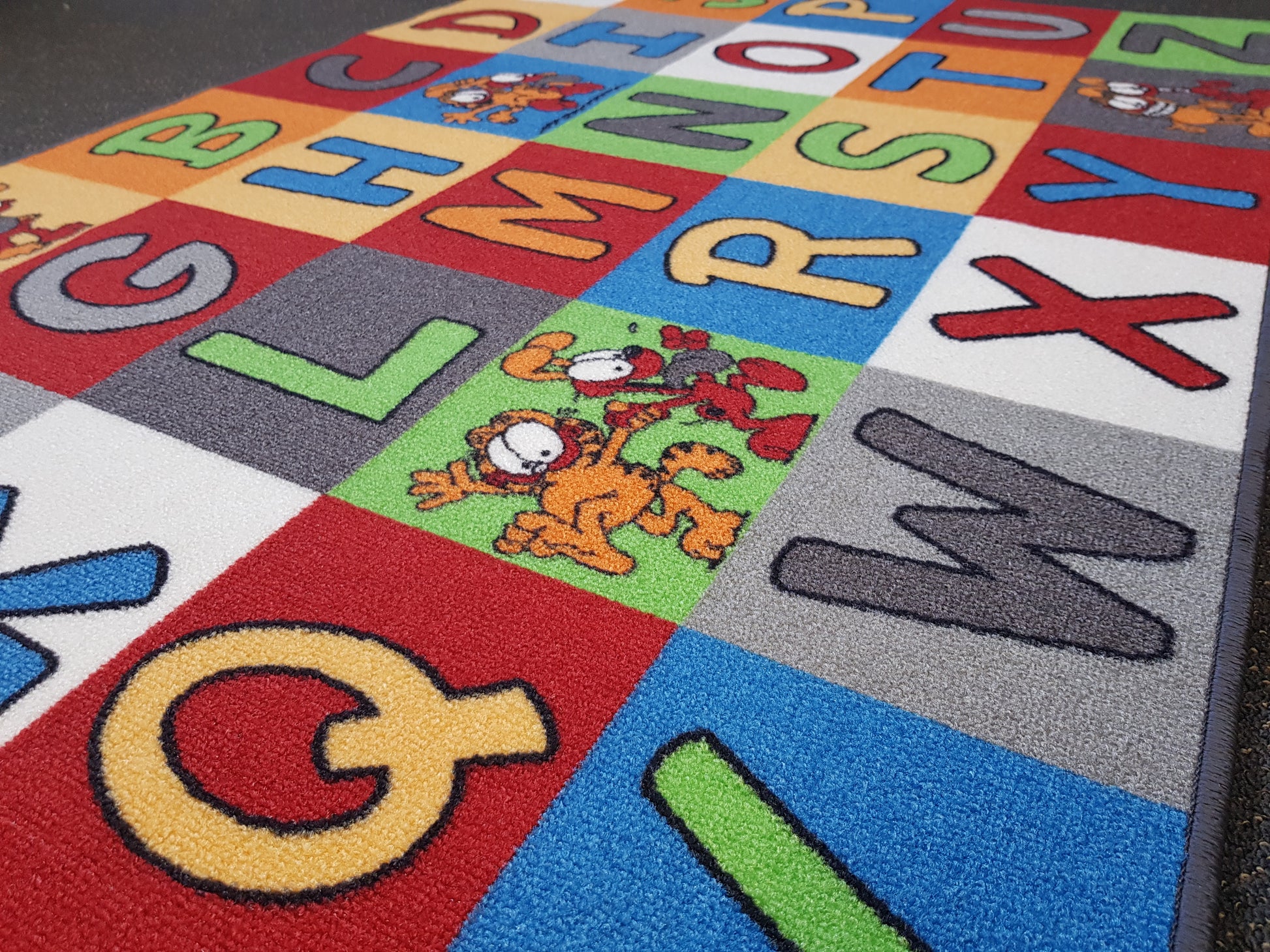 Alphabet Mat in Size 90cm x 130cm-Rugs 4 Less