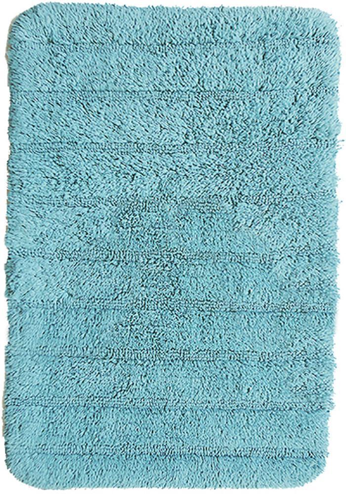 Stripe Cotton Bath Mat Aqua in Size 50cm x 75cm-Rugs 4 Less