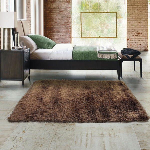 Desire Copper Small Shag Rug in Size 110cm x 160cm-Rugs 4 Less