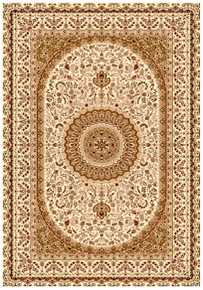 Elegance 1340 Cream Large Traditional Rug in Size 200cm x 290cm-Rugs 4 Less