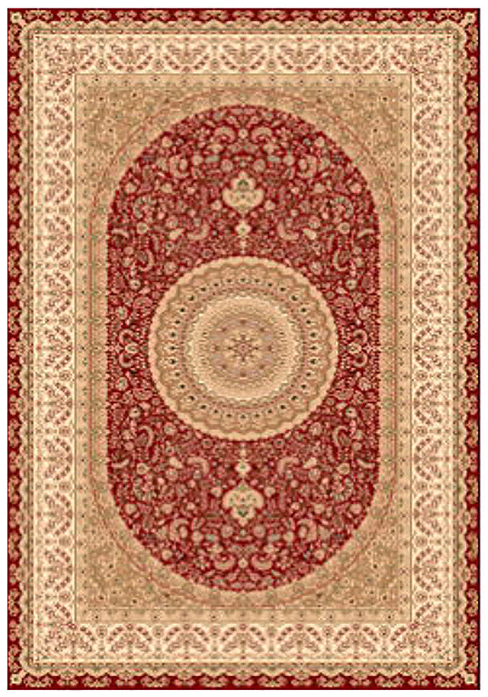 Elegance 1340 Red Small Traditional Rug in Size 120cm x 170cm-Rugs 4 Less