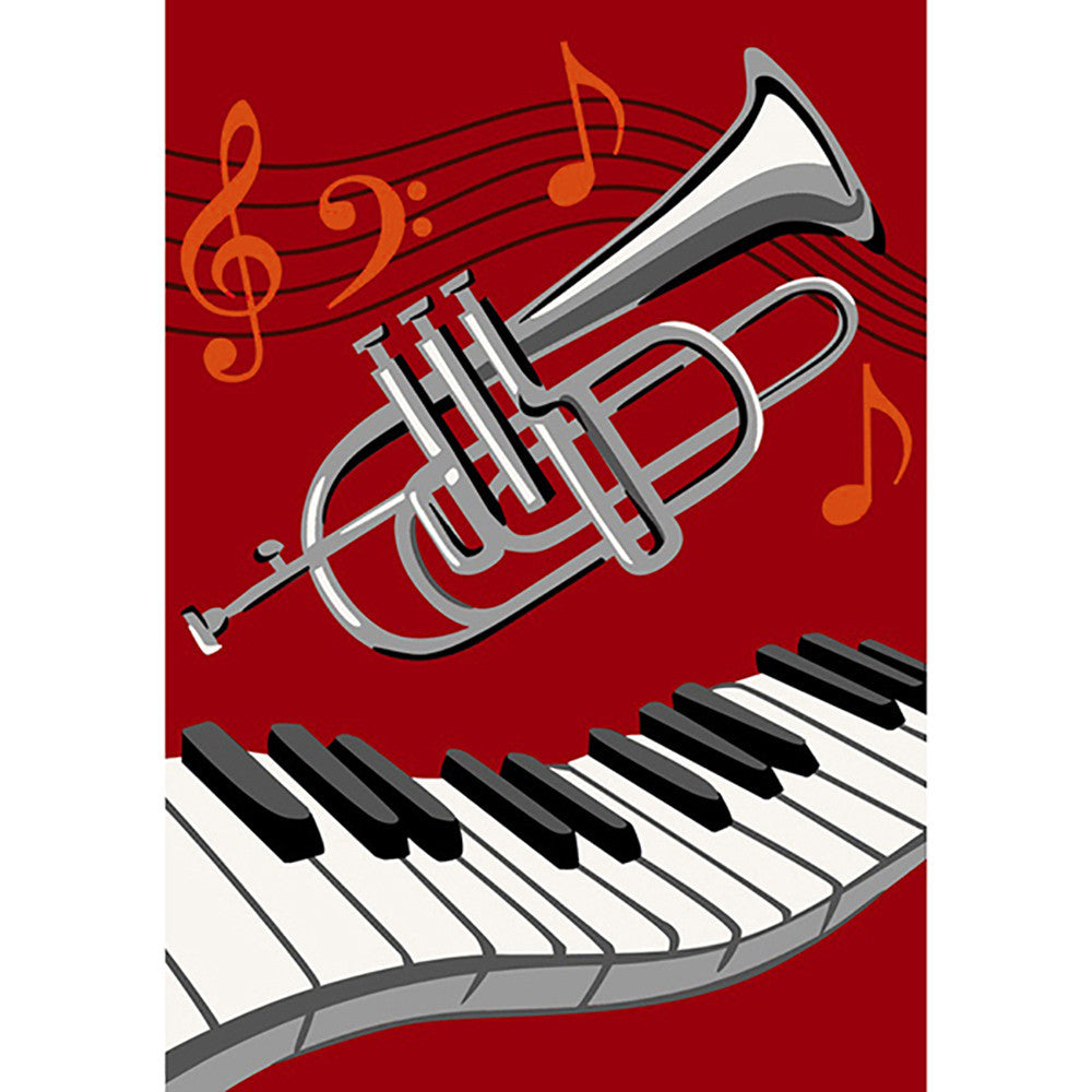 Jazz Small Rug Red in Size 90cm x 130cm-Rugs 4 Less