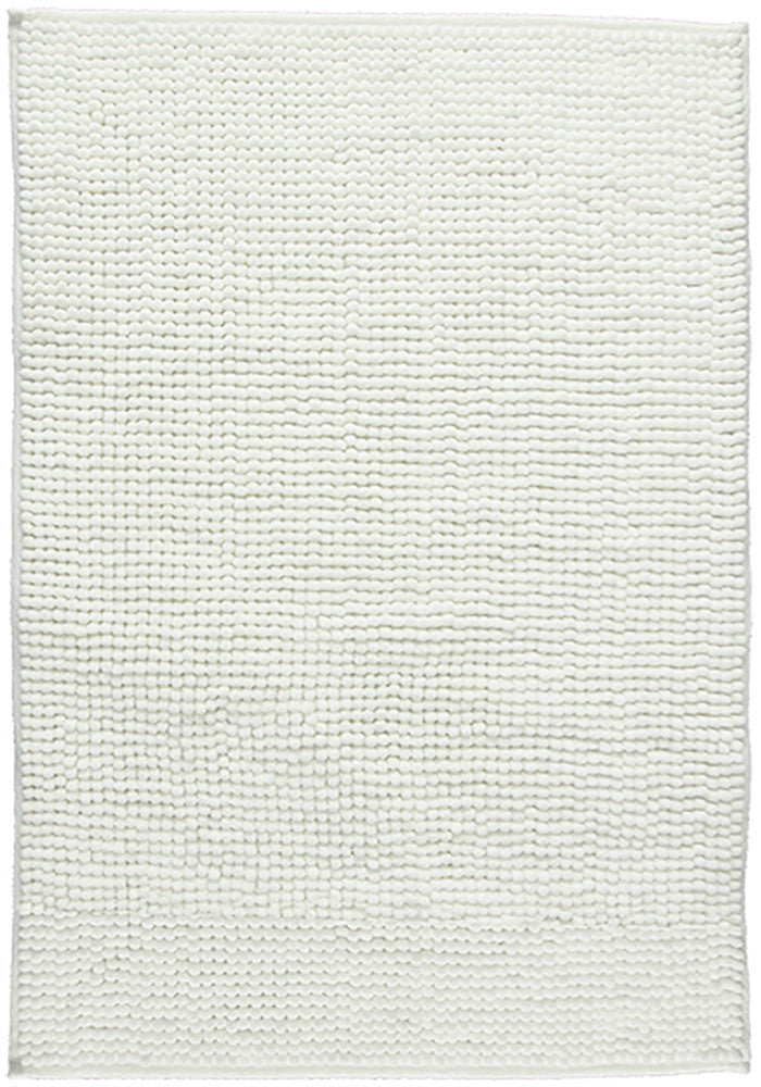 Toggle Bath Mat White in Size 50cm x 80cm-Rugs 4 Less