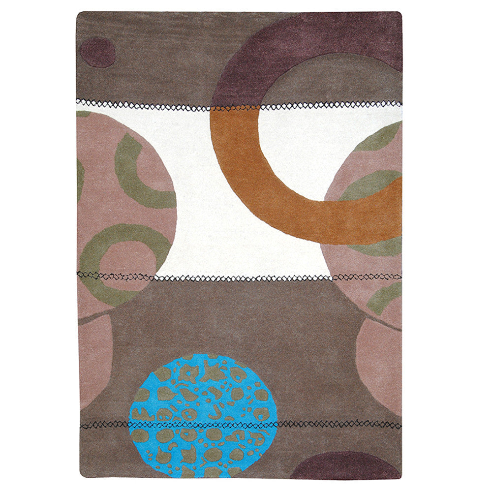 Province Large Wool Rug Aqua-Stitch in Size 200cm x 300cm-Rugs 4 Less