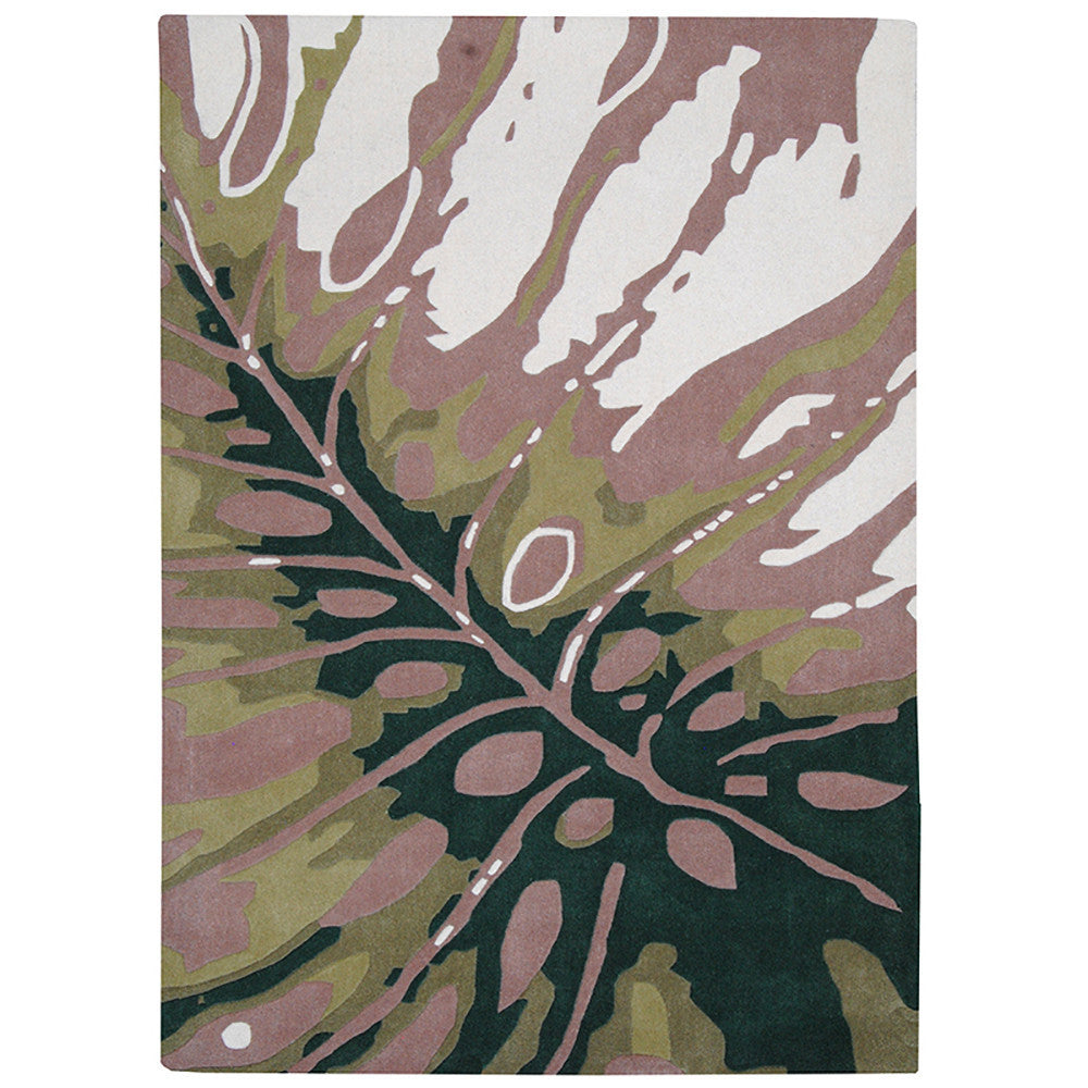 Province Large Wool Rug Leaves in Size 200cm x 300cm-Rugs 4 Less