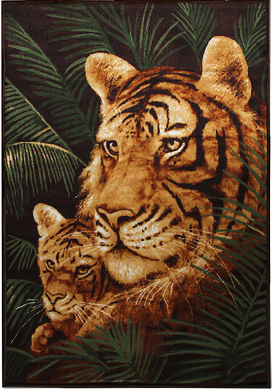 Animal Print Rug Tiger in Size 140cm x 190cm-Rugs 4 Less