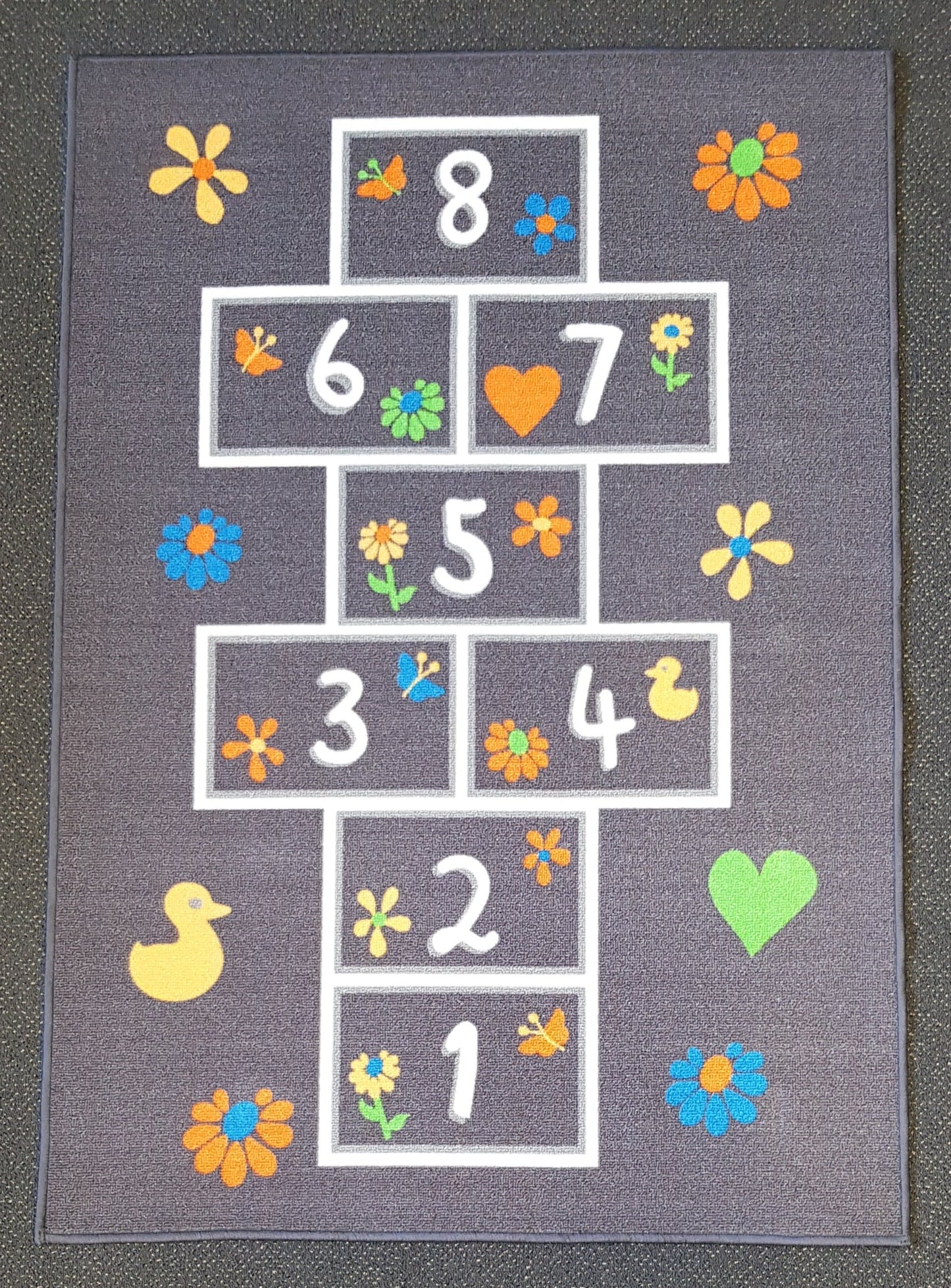 Hopscotch Mat in Size 90cm x 130cm-Rugs 4 Less