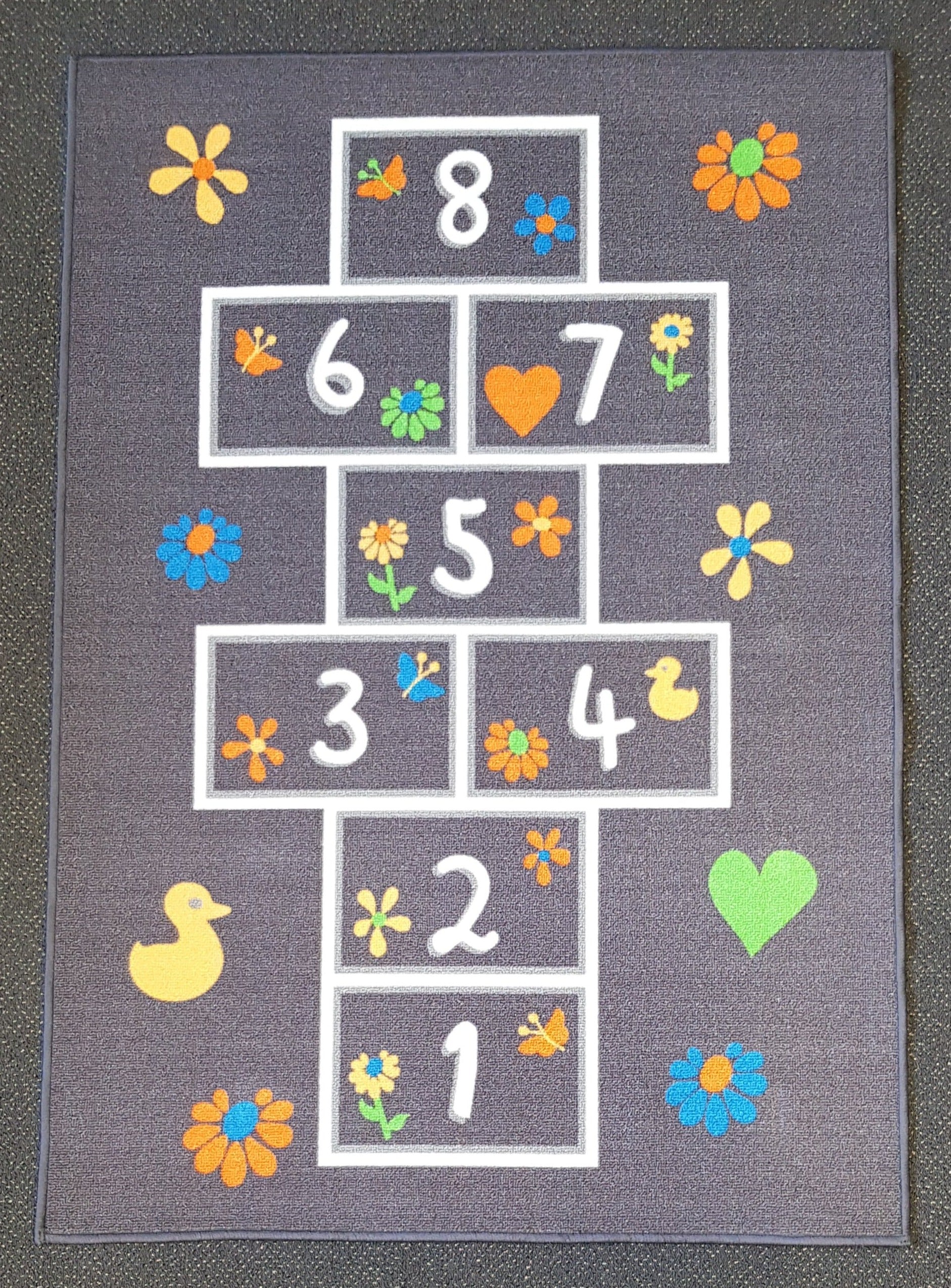 Hopscotch Mat in Size 90cm x 130cm-Rugs 4 Less