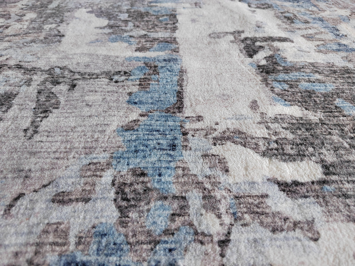Echo 201 Grey Blue Washable Rug