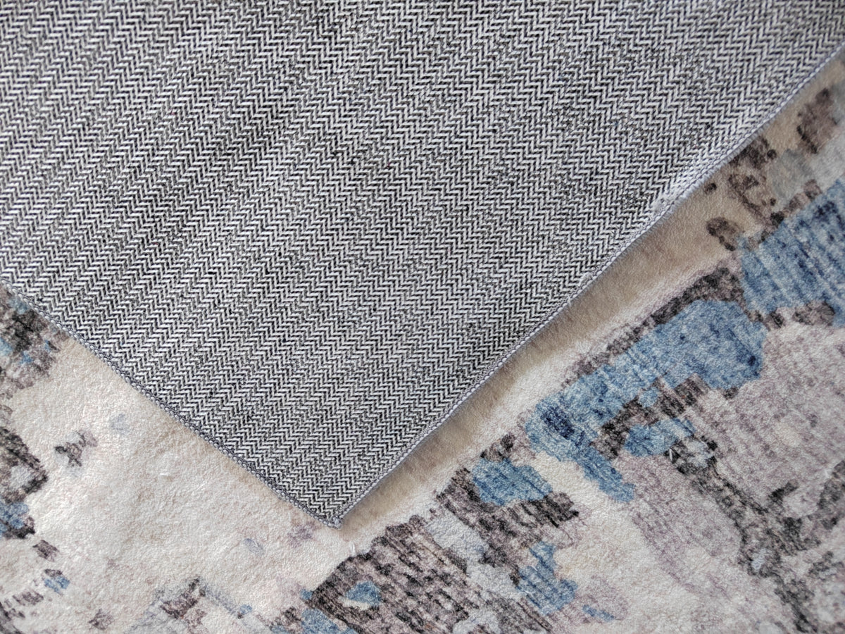 Echo 201 Grey Blue Washable Rug