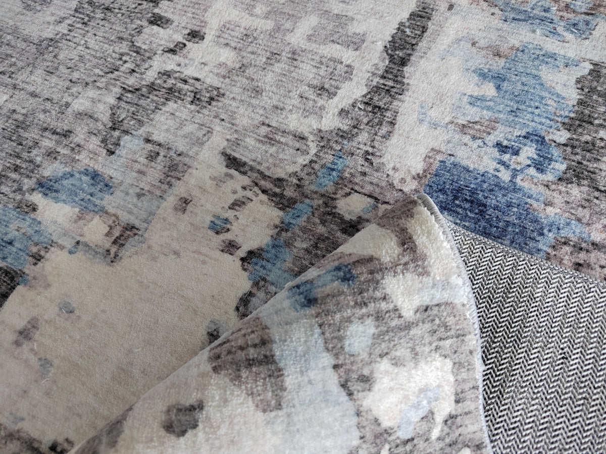 Echo 201 Grey Blue Washable Rug