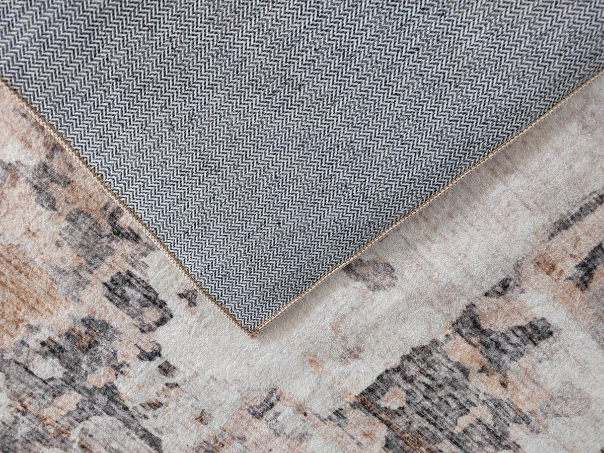Echo 202 Grey Biege Washable Rug