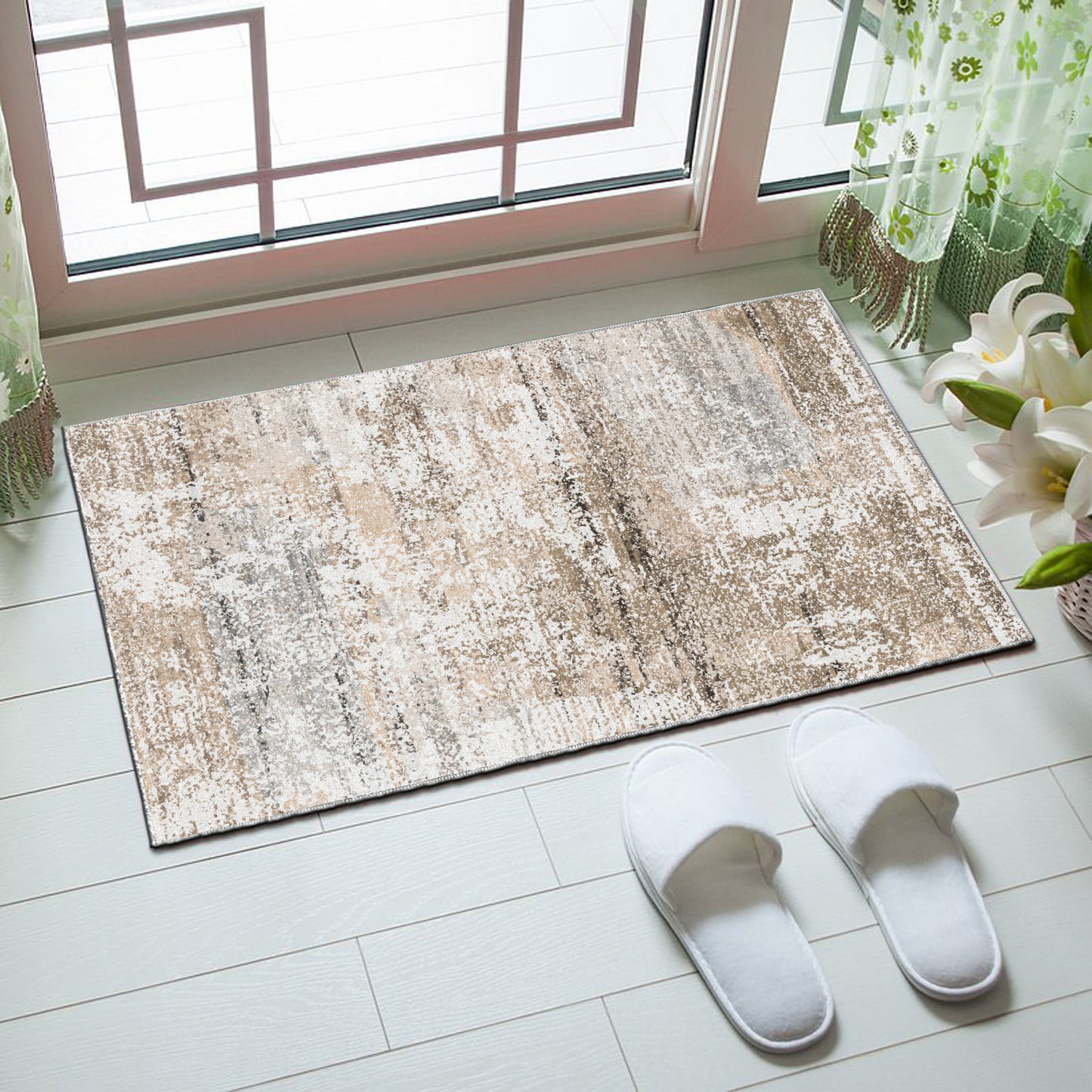 Echo 302 Indoor Washable Mat Grey-Beige