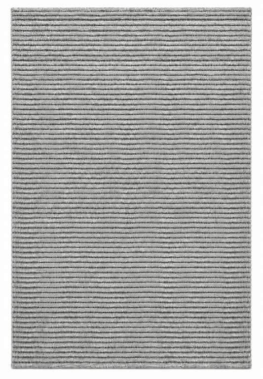 Cashmere Wool-Viscose Rug Silver in Size 160cm x 230cm