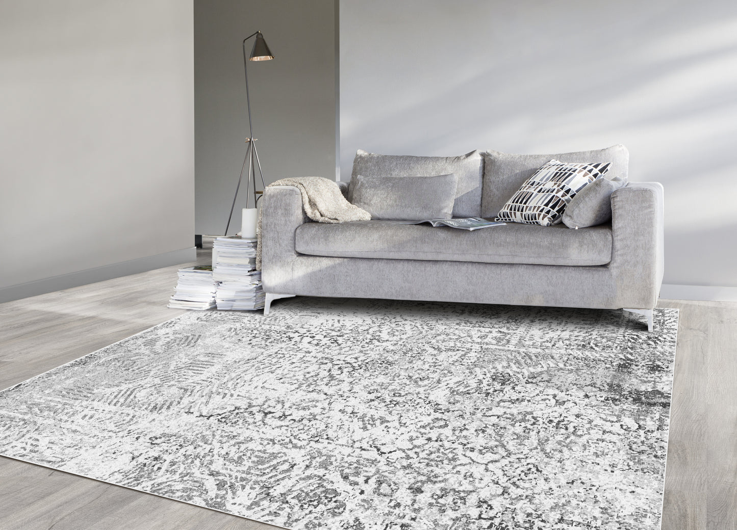 Echo 500 Grey Washable Rug