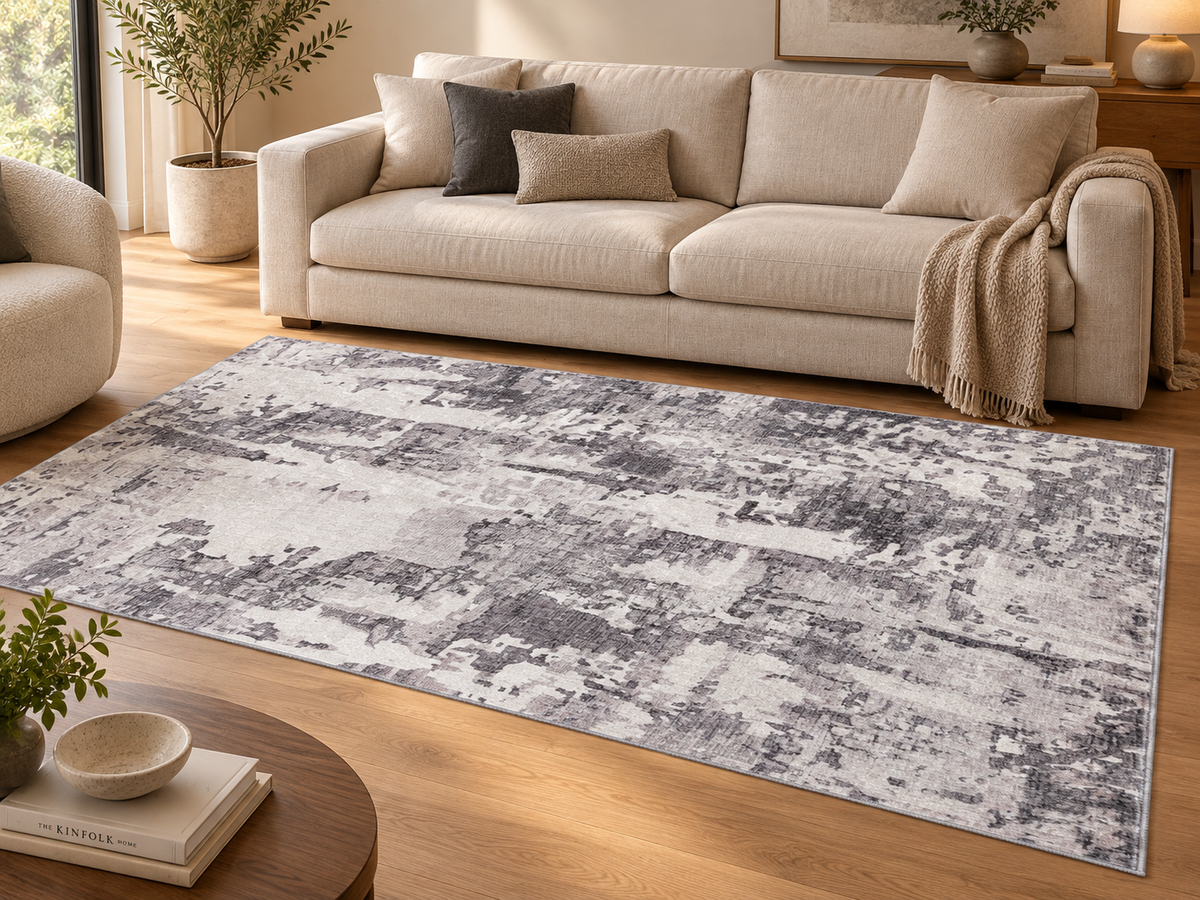 Echo 200 Grey Washable Rug