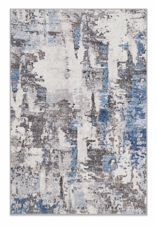 Echo 201 Grey Blue Washable Rug