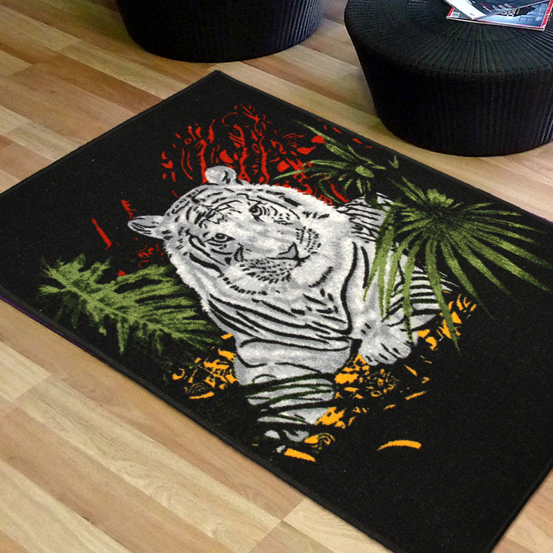 Animal Print Rug Tiger & Cub in Size 110cm x 160cm-Rugs 4 Less