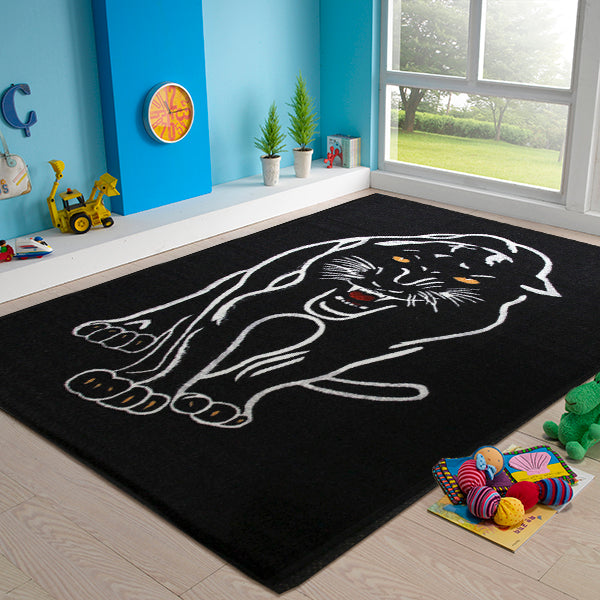 Animal Print Rug Panther in Size 110cm x 160cm-Rugs 4 Less