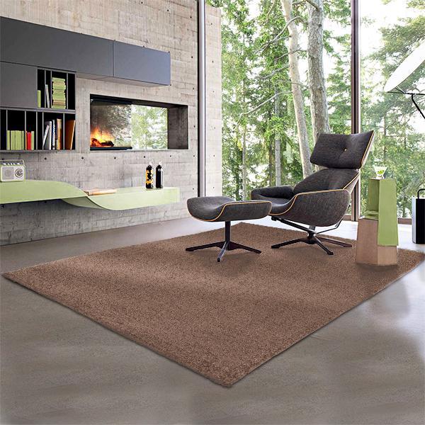 Astro Taupe Shag Rug in Size 160cm x 230cm-Rugs 4 Less