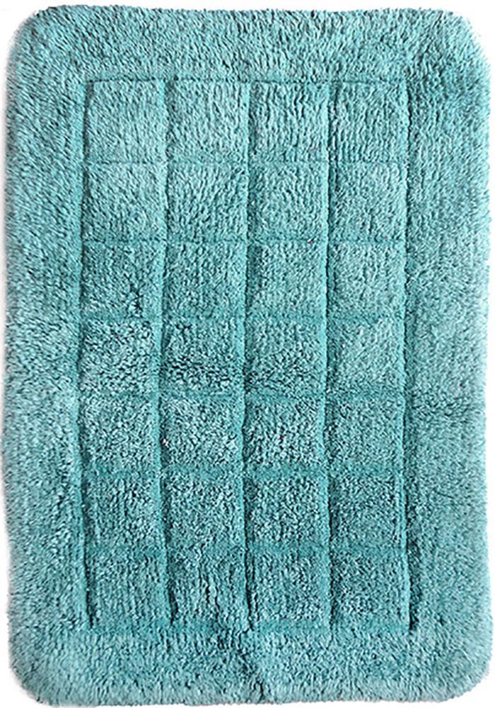 Cotton Bath Mat Aqua in Size 50cm x 75cm-Rugs 4 Less