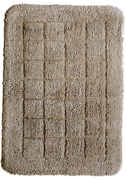 Cotton Bath Mat Taupe in Size 50cm x 75cm-Rugs 4 Less