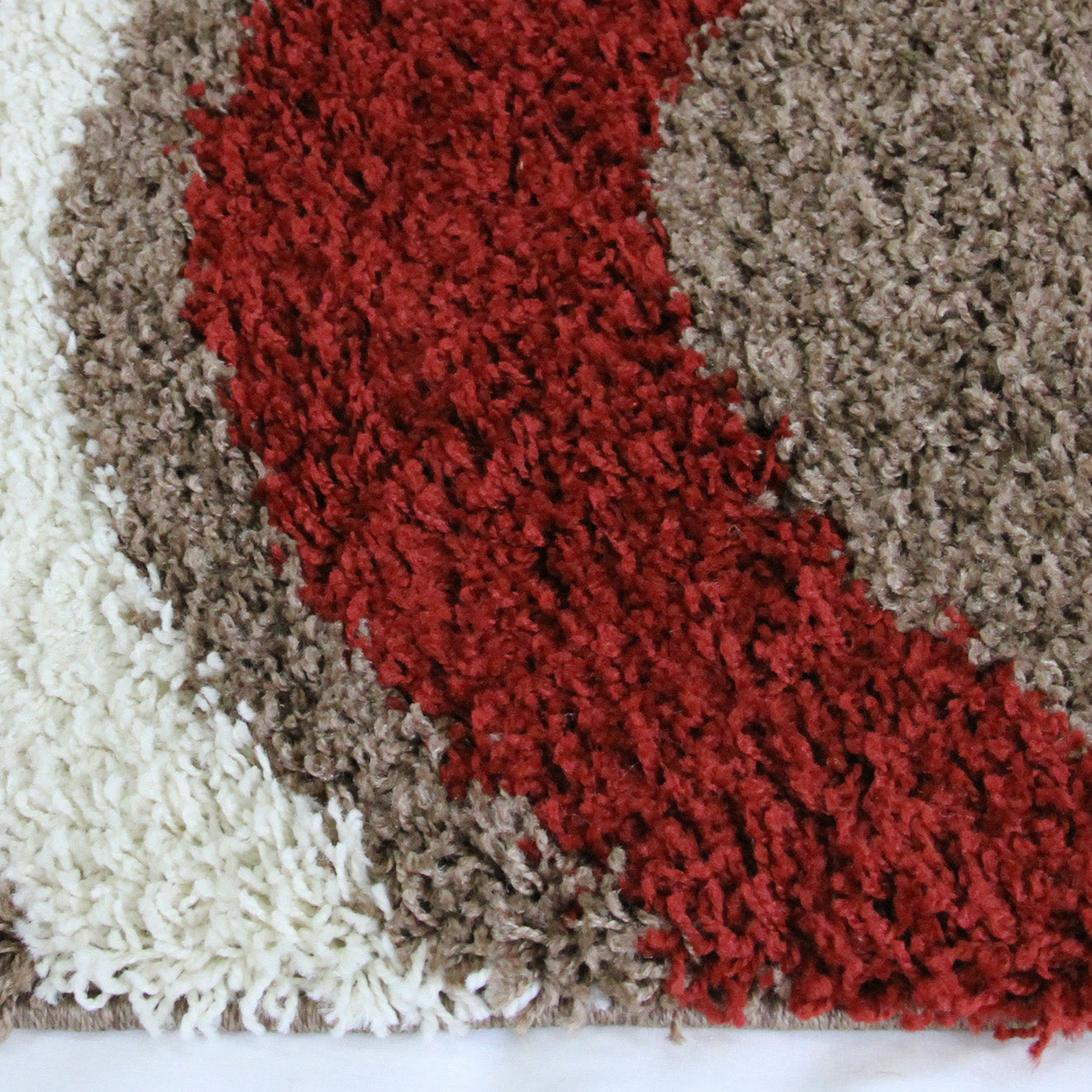 Cabana 891 Taupe-Red Rug in Size 160cm x 230cm-Rugs 4 Less