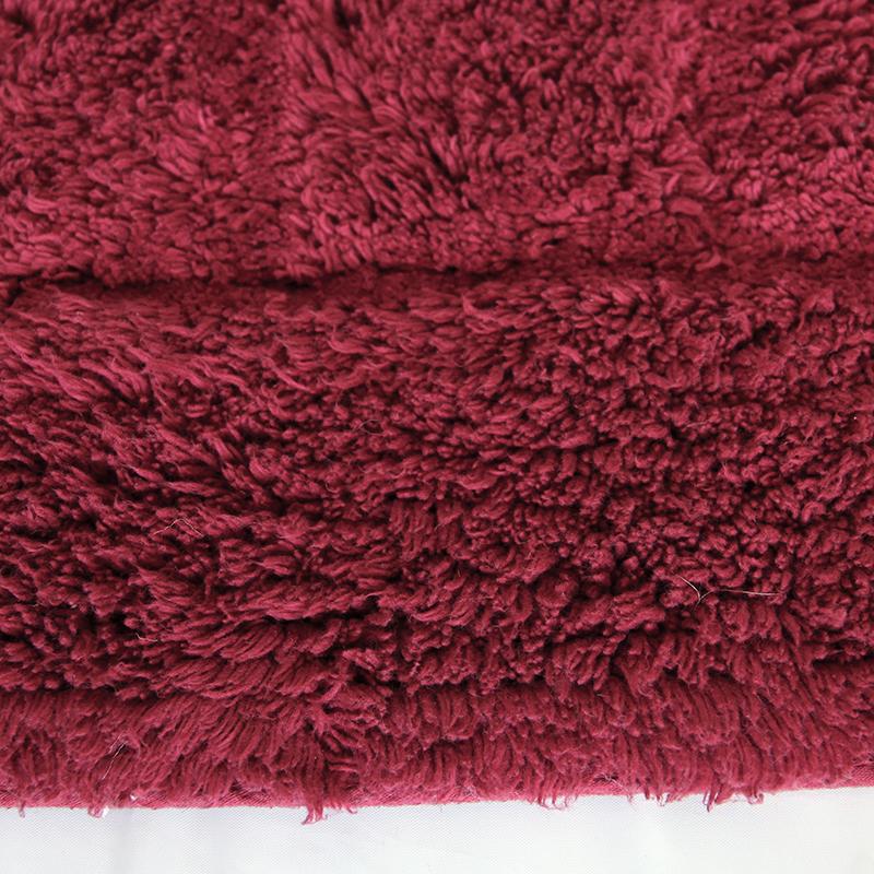 Cotton Bath Mat Red in Size 50cm x 75cm-Rugs 4 Less