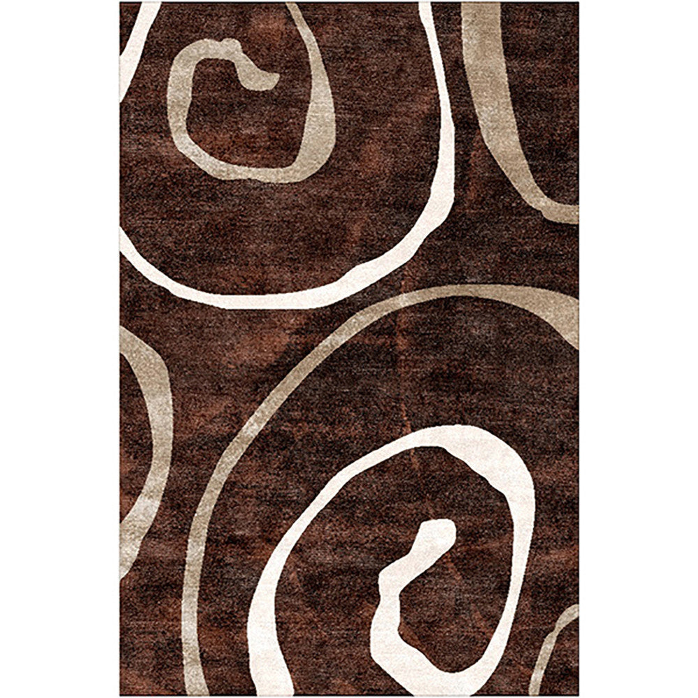 Diva 2179 Brown Small Modern Rug in Size 120cm x 160cm-Rugs 4 Less
