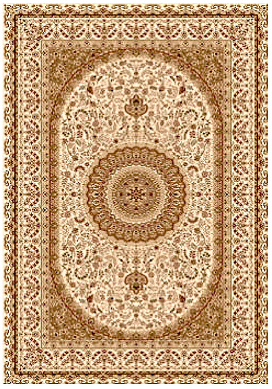 Elegance 1340 Cream Large Traditional Rug in Size 200cm x 290cm-Rugs 4 Less