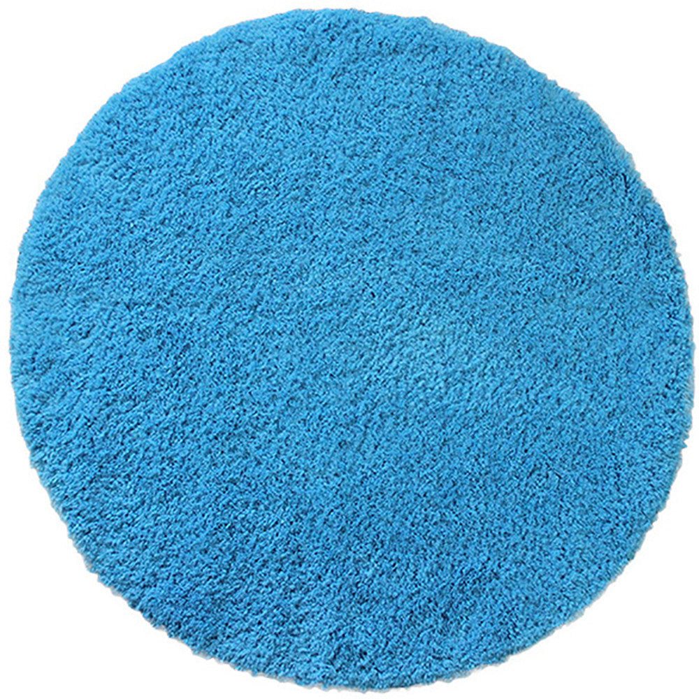 Drylon Round Mat Blue in Size Round 90cm | Large Round Bath Mat