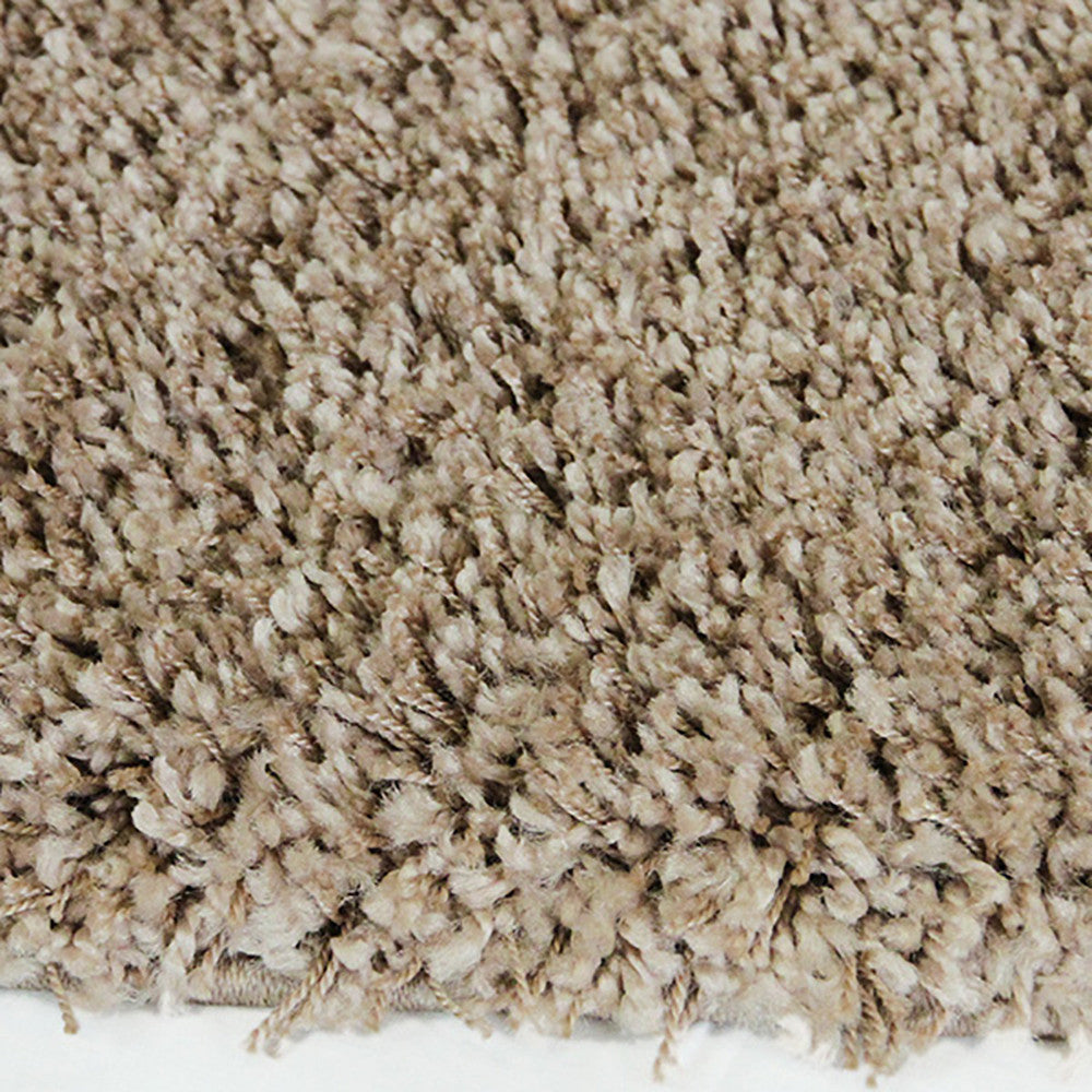 Luxus Taupe Small Shag Rug in Size 120cm x 170cm-Rugs 4 Less