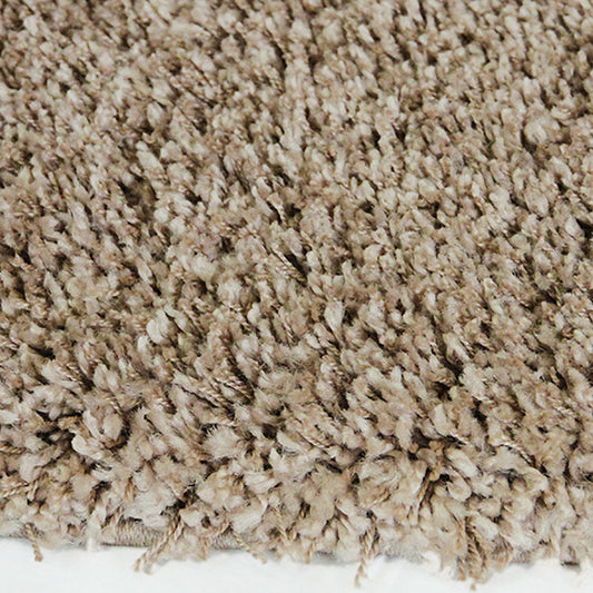 Luxus Taupe Extra Large Shag Rug in Size 240cm x 340cm-Rugs 4 Less