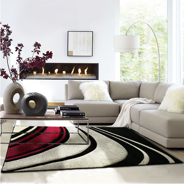 Monte-Carlo 4341B Blk-Fume Rug in Size 160cm x 230cm-Rugs 4 Less