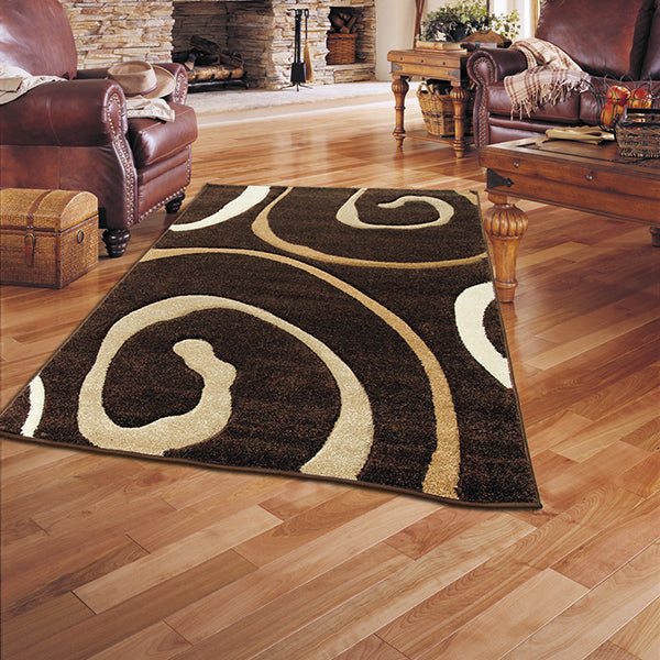 Monte-Carlo 8590A D-Brown-FD Rug in Size 160cm x 230cm-Rugs 4 Less