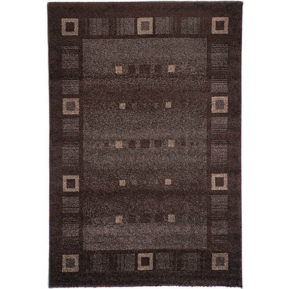 Milano 815 Brown Large Mat in Size 80cm x 130cm-Rugs 4 Less