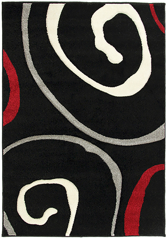Monte-Carlo 8590A Black Large Mat in Size 80cm x 130cm-Rugs 4 Less