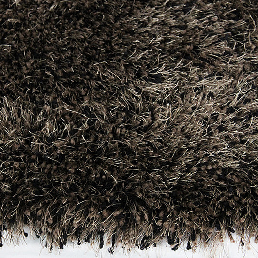 Monterey Choc-Black Large Shag Rug in Size 180cm x 270cm-Rugs 4 Less