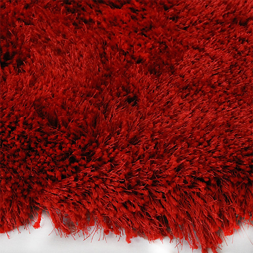 Monterey Flame-Red Large Shag Rug in Size 200cm x 290cm-Rugs 4 Less