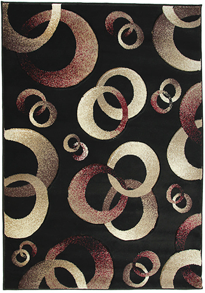 Motion 8222 Black Large Mat in Size 80cm x 130cm-Rugs 4 Less