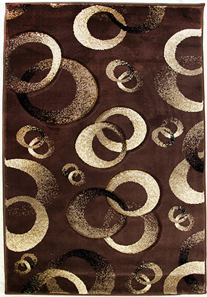 Motion 8222 Brown Large Mat in Size 80cm x 130cm-Rugs 4 Less