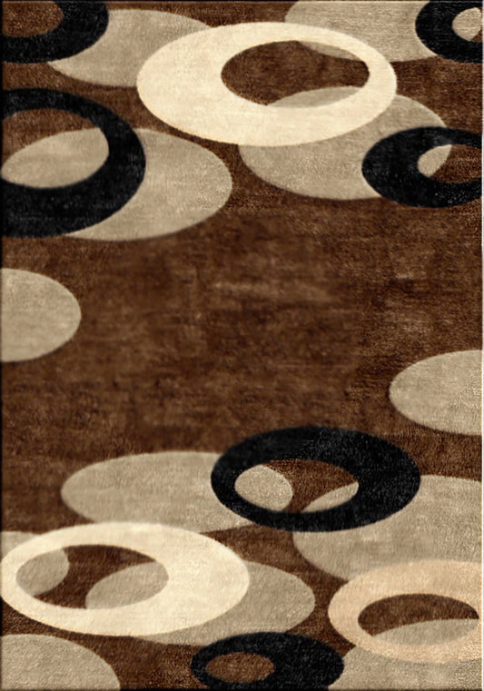 Motion-Plus 8232 Brown Small Modern Rug in Size 120cm x 160cm-Rugs 4 Less