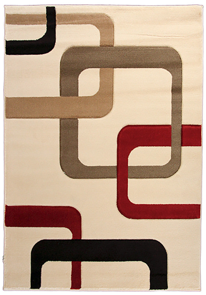 Motion 9020 White Extra Large Rug in Size 240cm x 330cm-Rugs 4 Less
