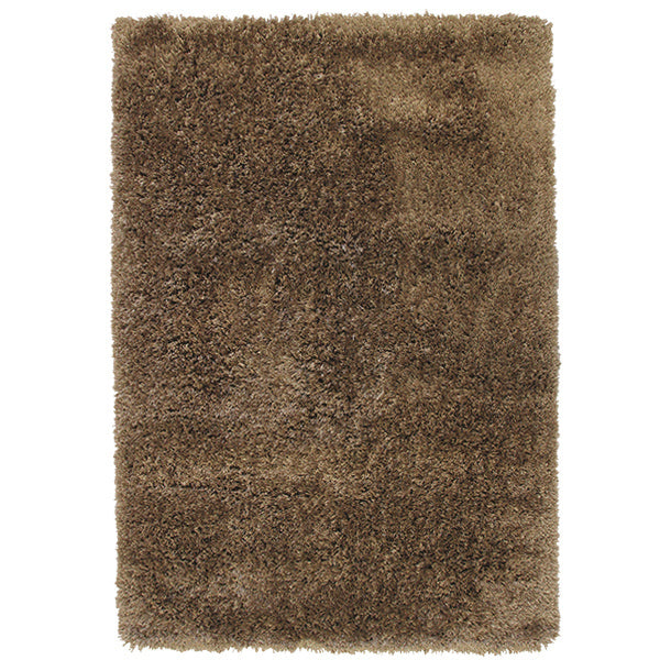 PLuto Taupe Shag Rug in Size 150cm x 220cm-Rugs 4 Less
