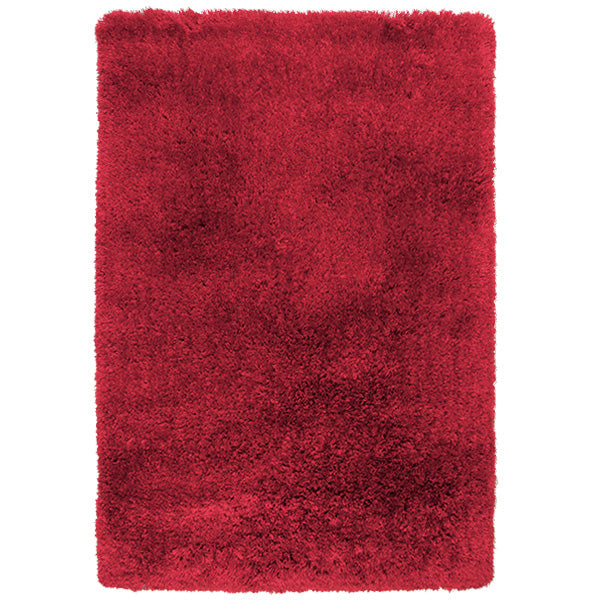 Pluto Red Small Shag Rug in Size 110cm x 160cm-Rugs 4 Less