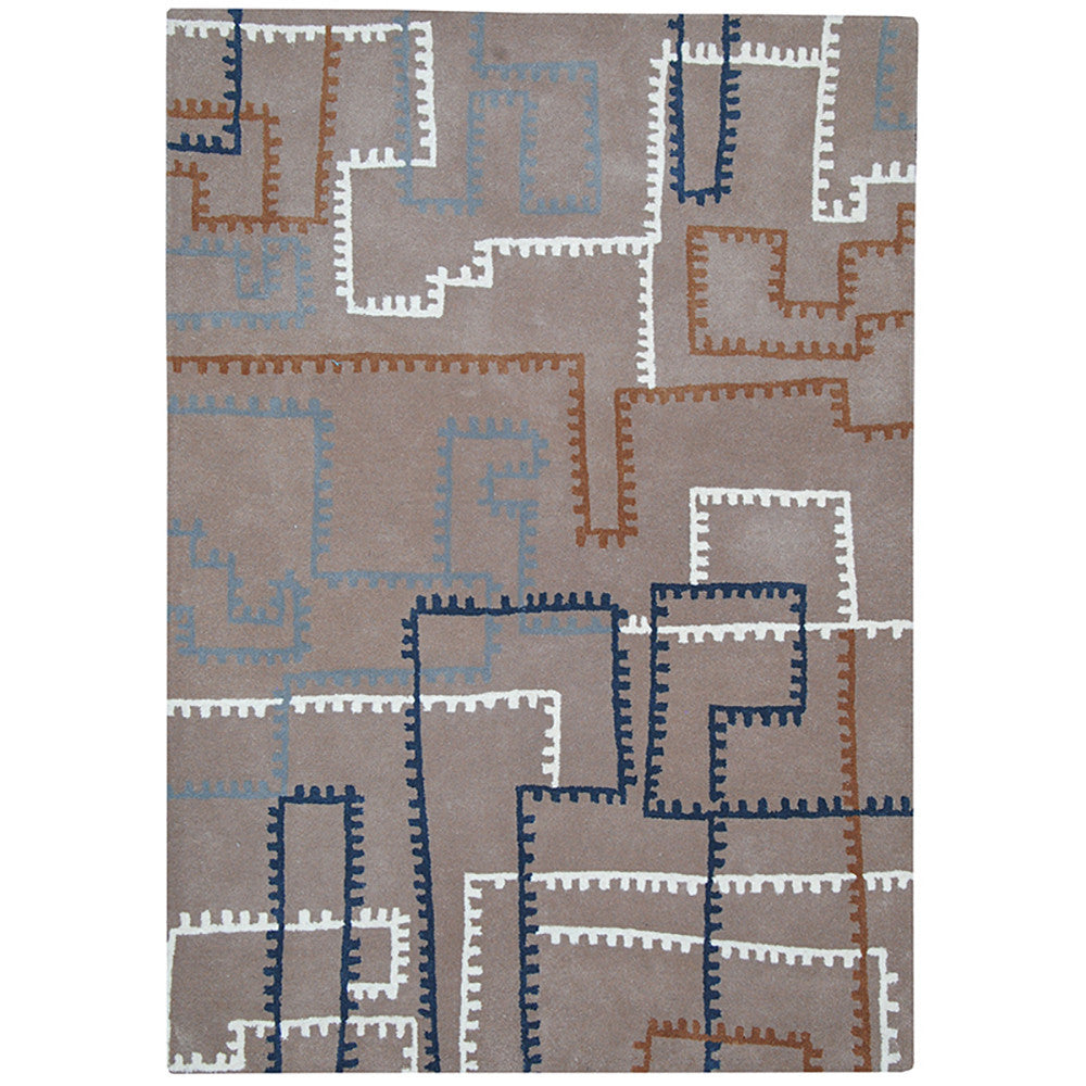 Province Wool Rug Tiny-Blocks in Size 160cm x 230cm-Rugs 4 Less