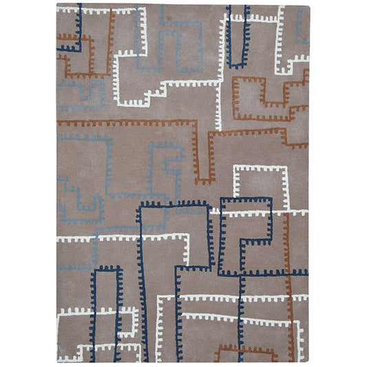 Province Large Wool Rug Tiny-Blocks in Size 200cm x 300cm-Rugs 4 Less