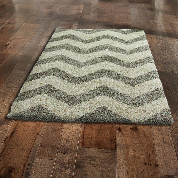 Style-7 Grey Chevron Large Rug in Size 200cm x 290cm-Rugs 4 Less